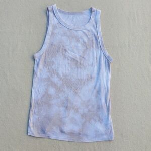 A New Day beige and white tie dye ribbed tank top